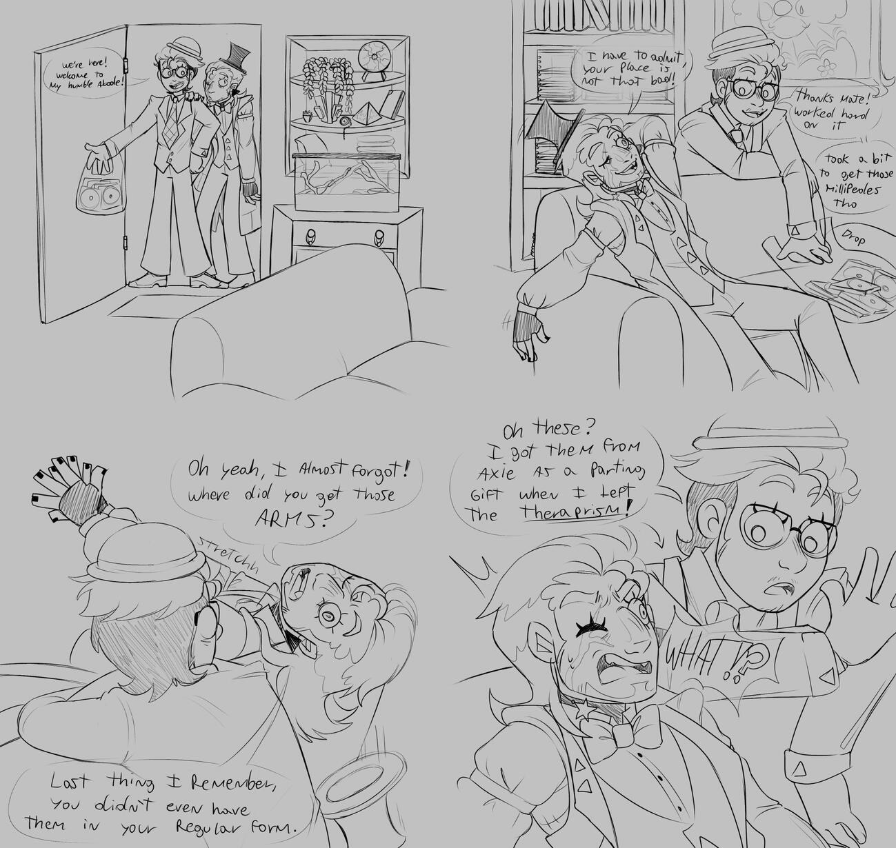 UNWANTED COMPANY AU - Part of an AU comic